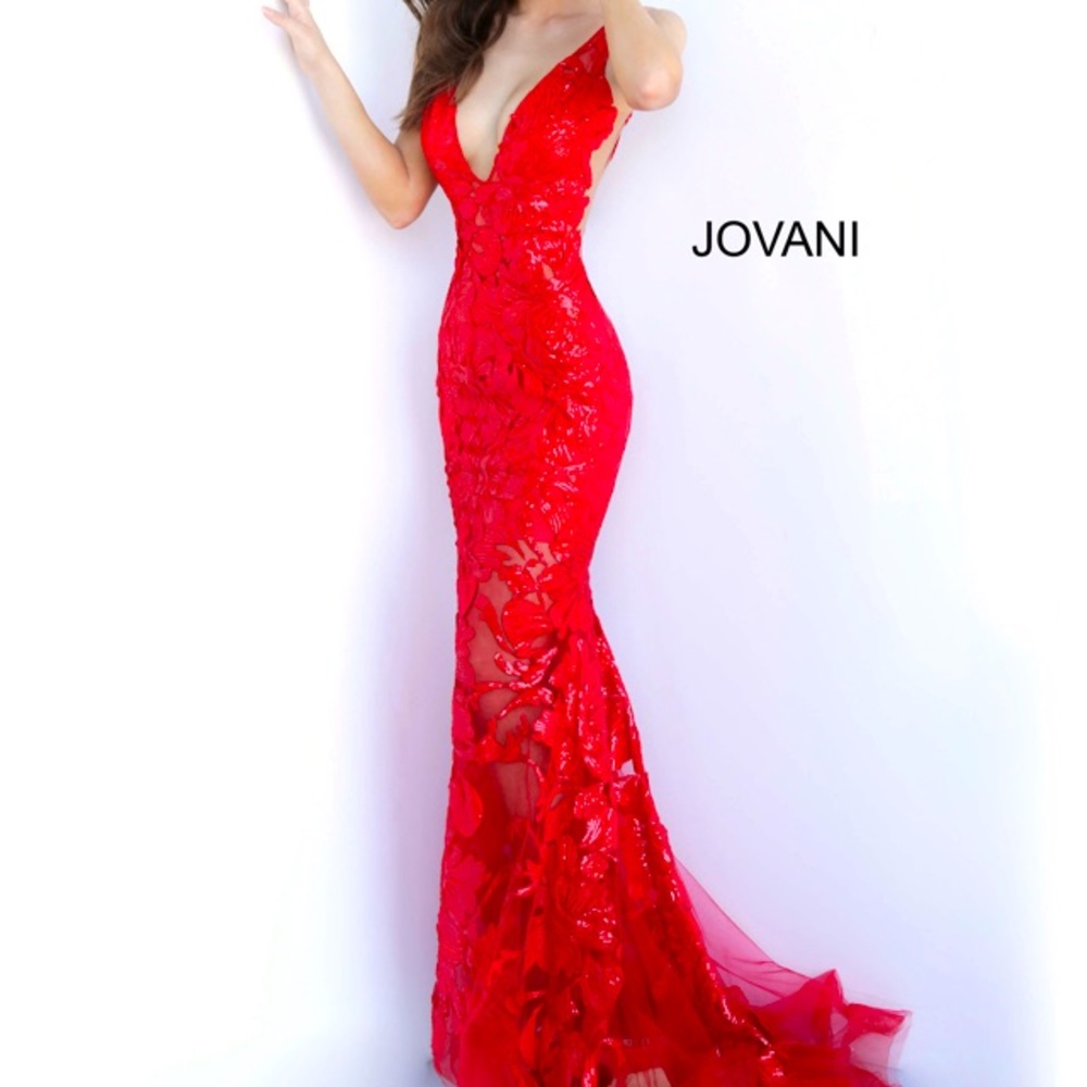 Jovani Red Couture Gown